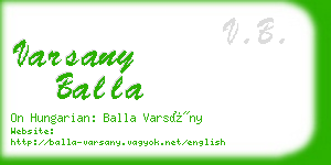varsany balla business card